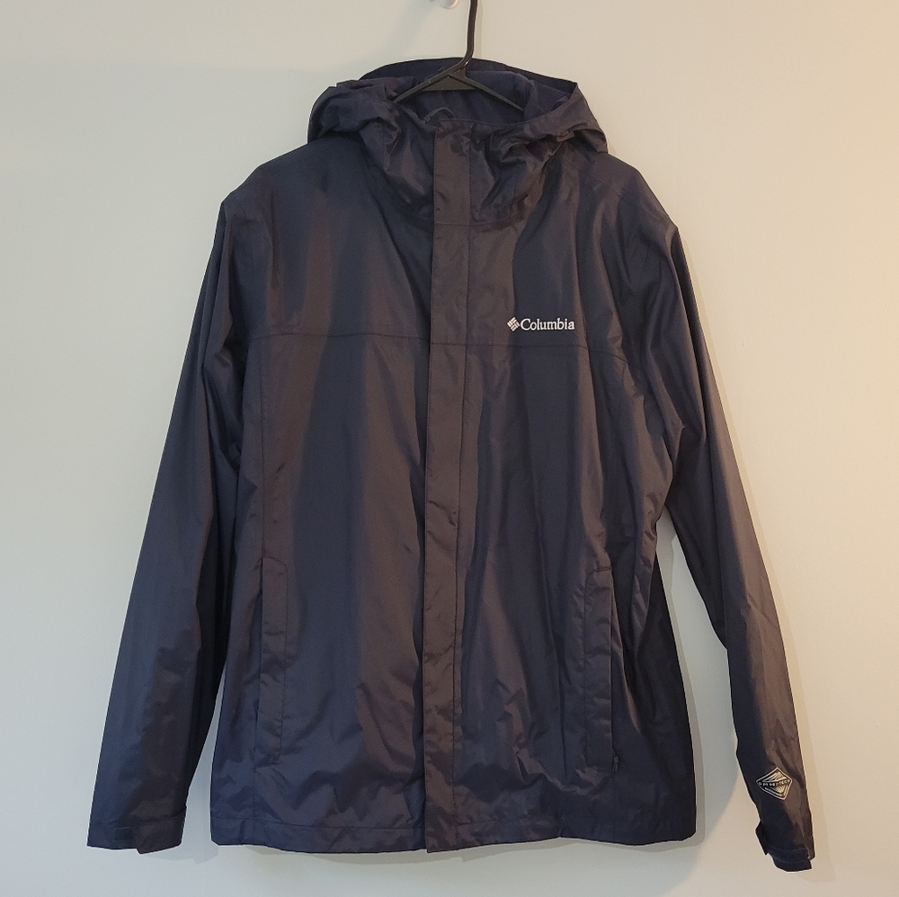 Dark blue men's Medium Columbia rain jacket/windbreaker